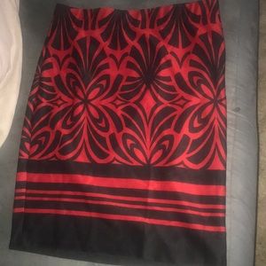 Beautiful red and black skirt